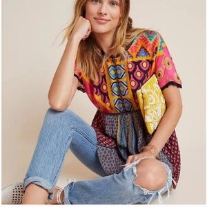 Anthropologie Conditions Apply Shauna Blouse size XL